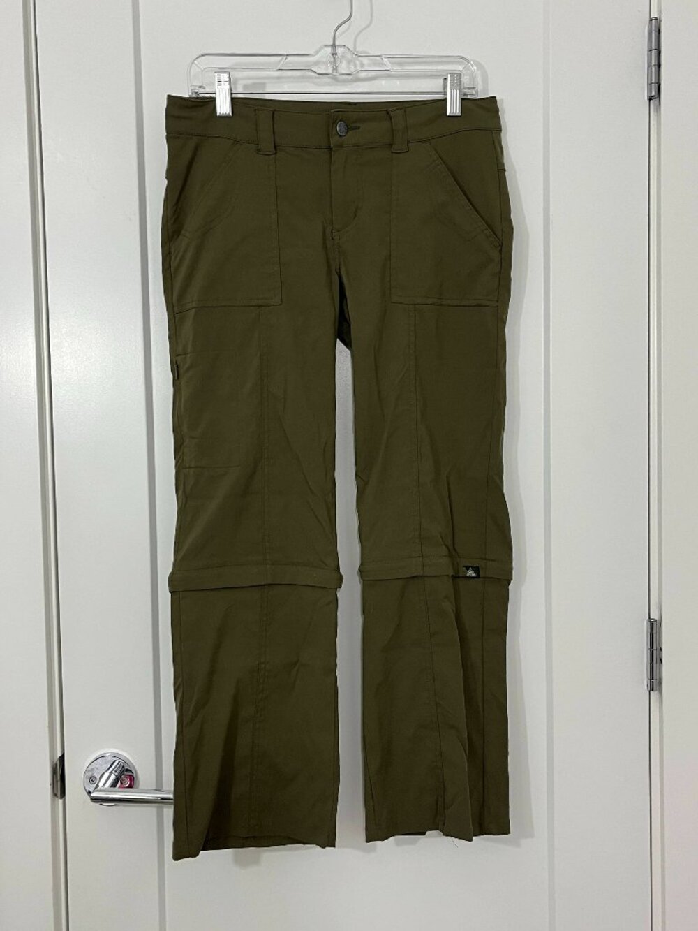Prana Size 6 Olive Green Convertible Halle Hiking Pants / Capris